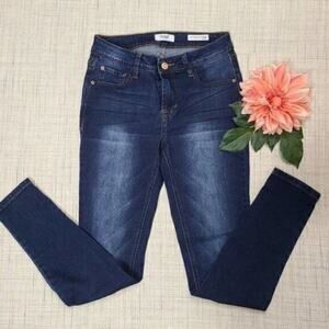 Kensie Effortless Ankle Mid Rise Dark Wash 26‎